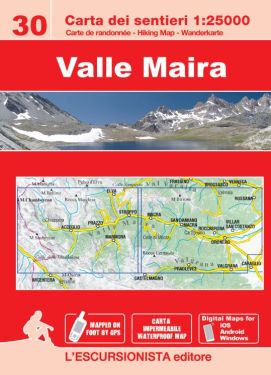 30 - Valle Maira carta dei sentieri 1:25.000 IMPERMEABILE 2024
