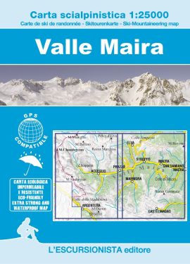 Valle Maira carta scialpinistica 1:25.000